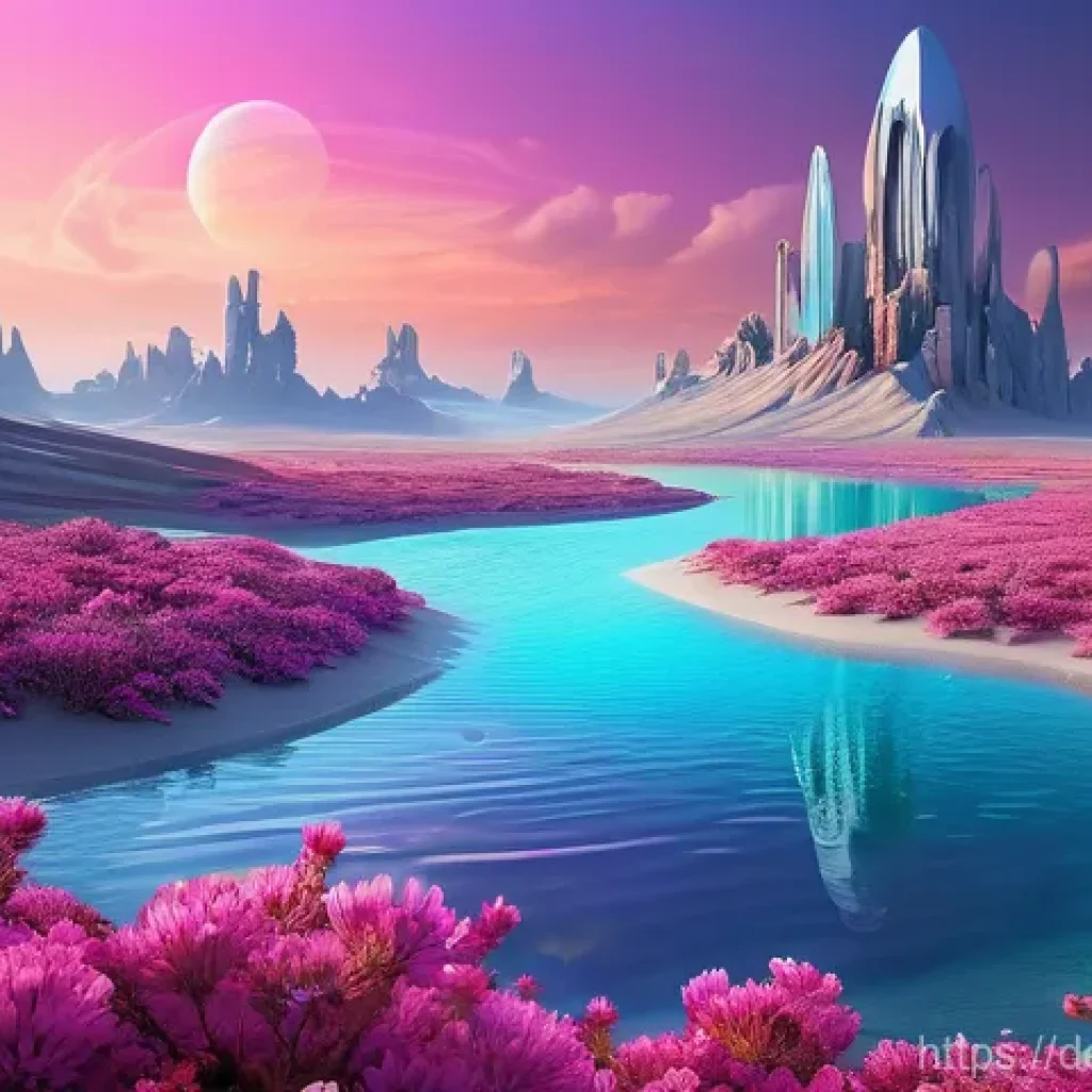 AI 예술과 감성 분석 - **Prompt: "Digital Dreamscape Oasis"**
    A breathtaking, surreal landscape generated by AI. Imagin...